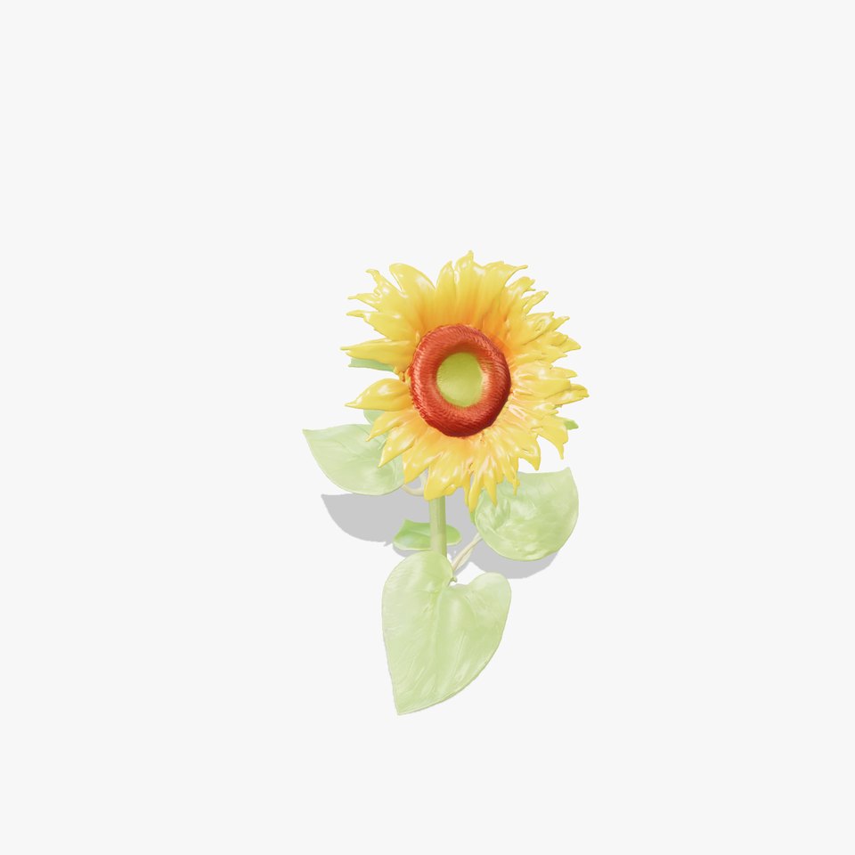 Dwarf Sunflower Decorative Plant 3D Model Pack